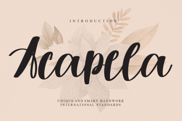 Acapela: A Delicate Script Font for Editorial Design and Branding
