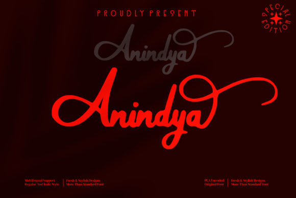 Anindya: A Script Handwritten Font for Creative Crafters and Product Designers