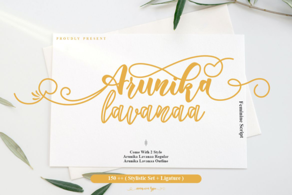 Arunika Lavanaa: A Romantic Script Font for Handmade Creators