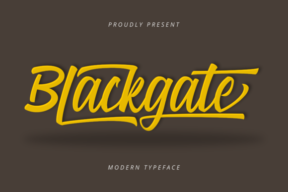 Blackgate: A Bold Script Font for Editorial Design