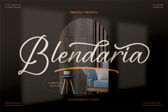 Blendaria: A Romantic Script Font for Editorial Elegance