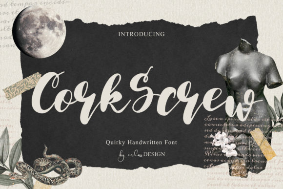 CorkScrew: A Script Handwritten Font for Creative Web Design