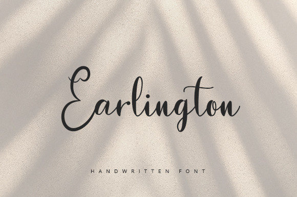 Earlington: A Script Handwritten Font for Creative Crafters and Product Designers