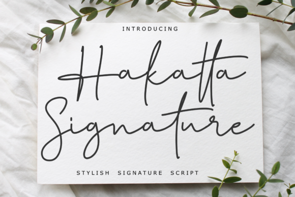 Hakatta Signature: A Delicate Script Font for Editorial Elegance
