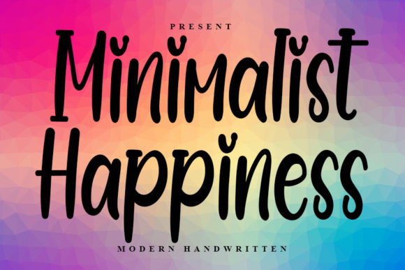 Minimalist Happiness: A Timeless Script Font for Editorial Design