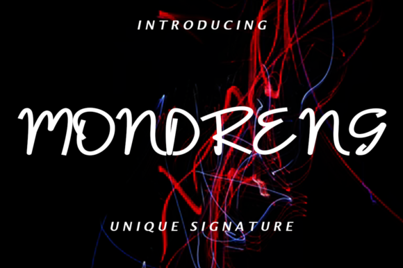Mondreng: A Script Handwritten Font for Modern Web Design