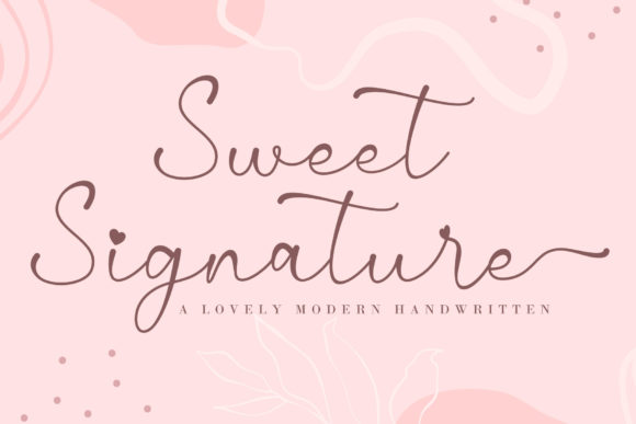 Sweet Signature: A Script Font for Editorial Elegance